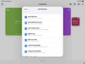 Screenshots of the app myMIDI Ultra