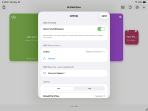 Screenshots of the app myMIDI Ultra