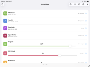 Screenshots of the app myMIDI Ultra
