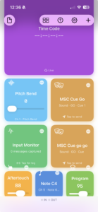 Screenshots of the app myMIDI Ultra