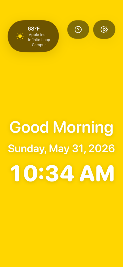Screenshots of the app