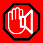 App icon of a stop sign with a hand and speaker icon inside