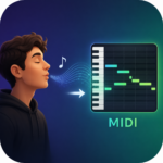 app icon of person humming to a MIDI file